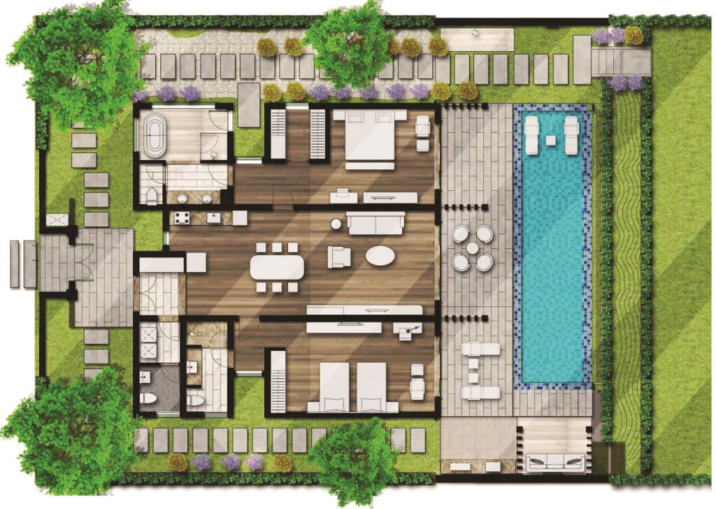 Biệt thự Movenpick Cam Ranh 2 phòng ngủ