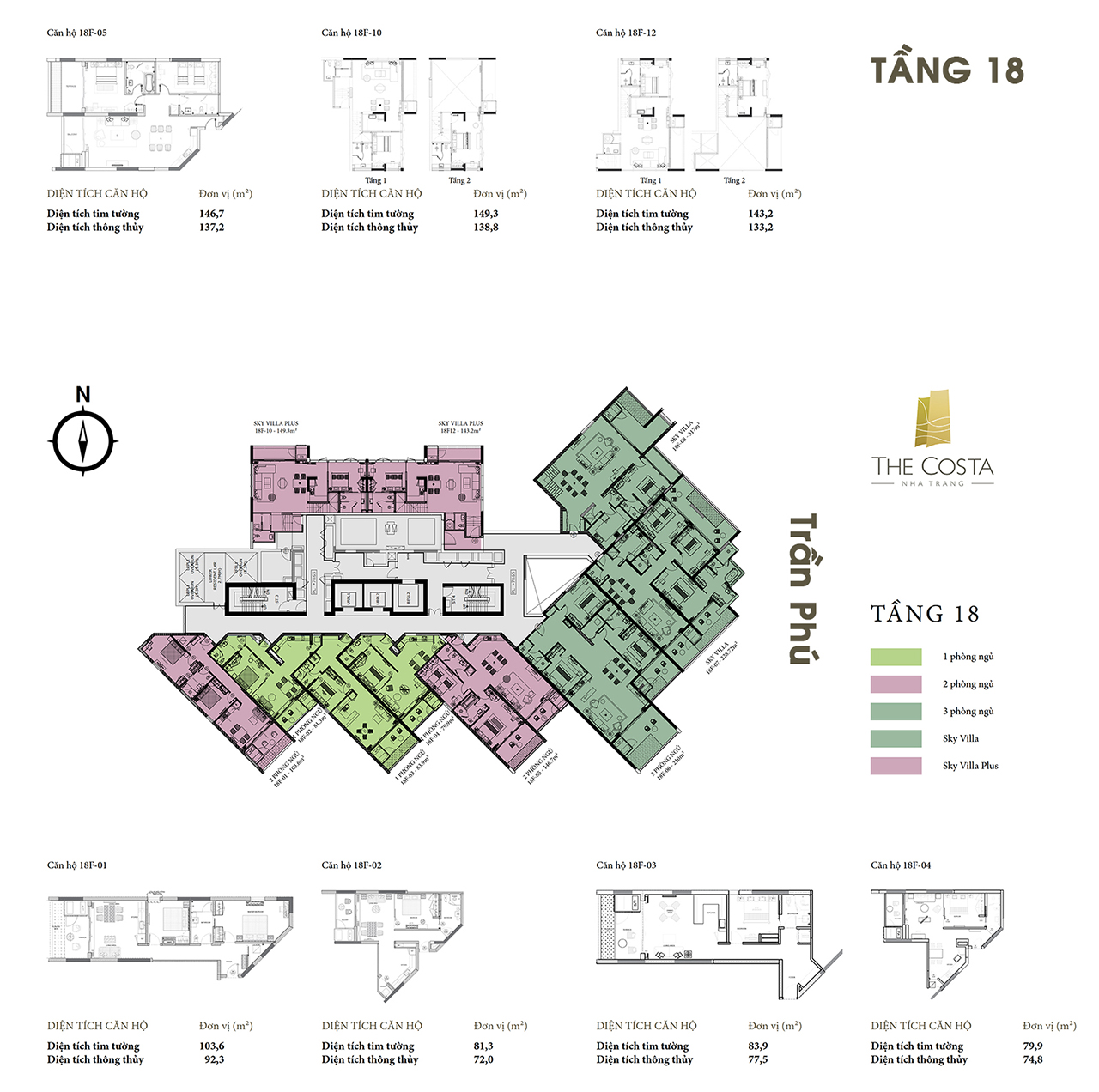 Mặt bằng căn hộ The Costa Nha Trang