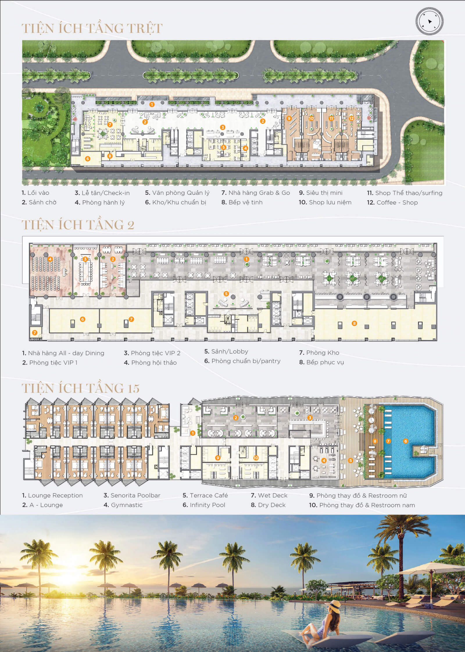 Mặt bằng tầng tiện ích tòa Alaric Tower