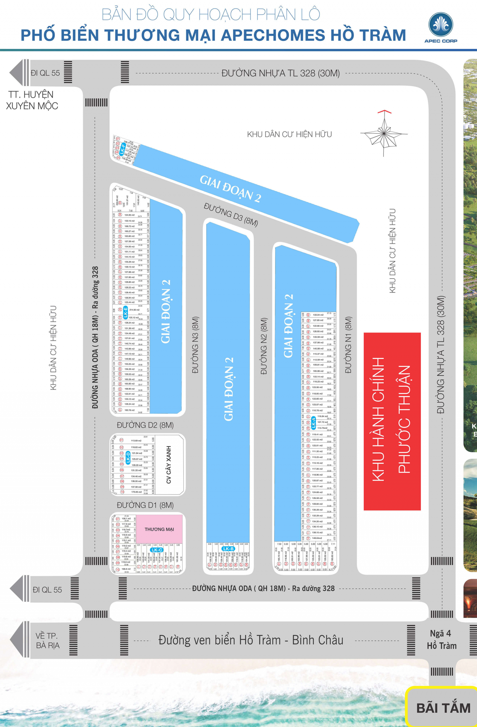 Mặt bằng Apechomes Hồ Tràm