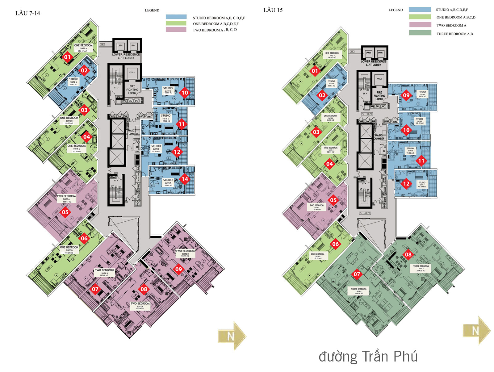 Mặt bằng căn hộ The Costa Nha Trang