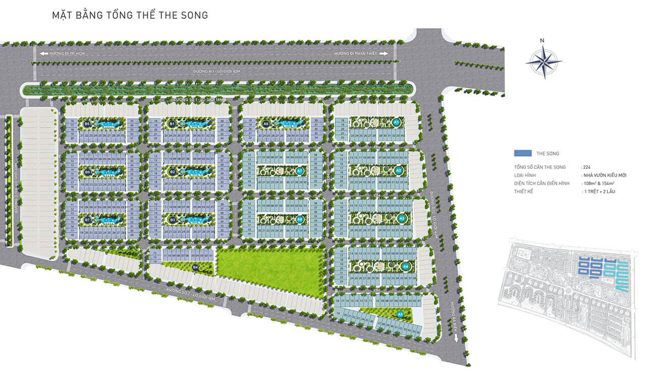 Mặt bằng Nhà phố thương mại The Sound Thanh Long Bay