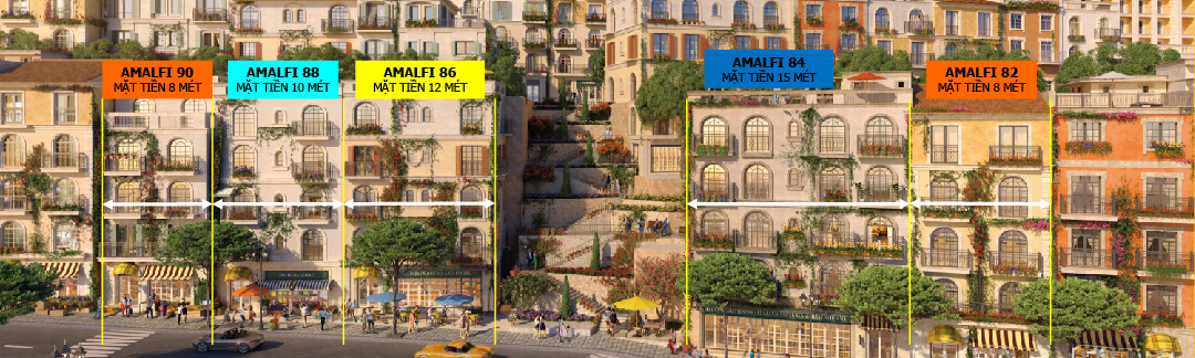 Mặt bằng phân khu Nhà phố The Center Phú Quốc