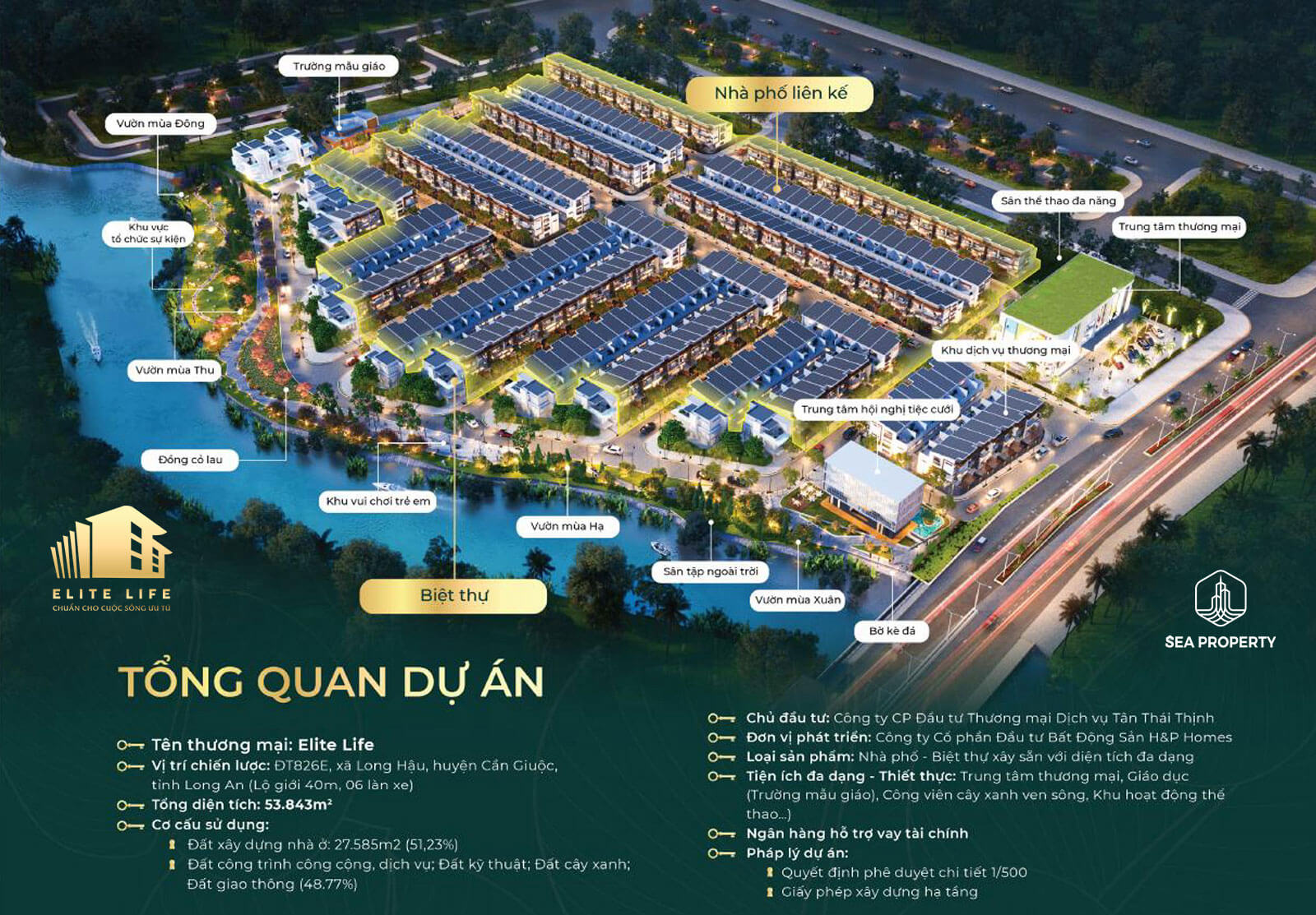 Nhà phố Elite Life Long Hậu Cần Giuộc