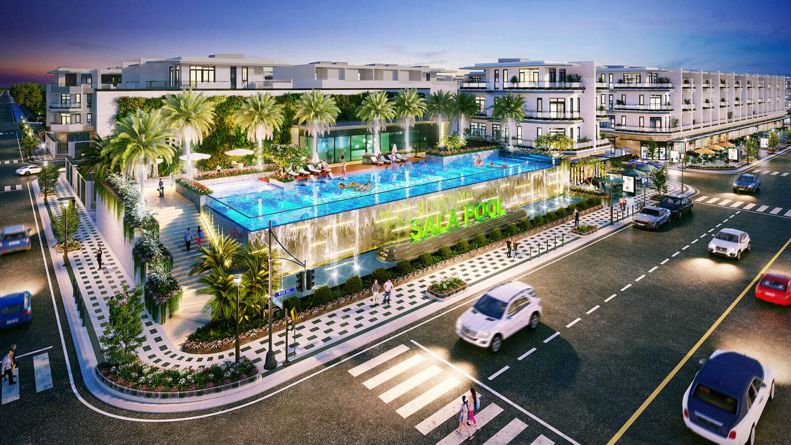Bể bơi dự án Salaphumy 1000 m2 chuẩn Olympic