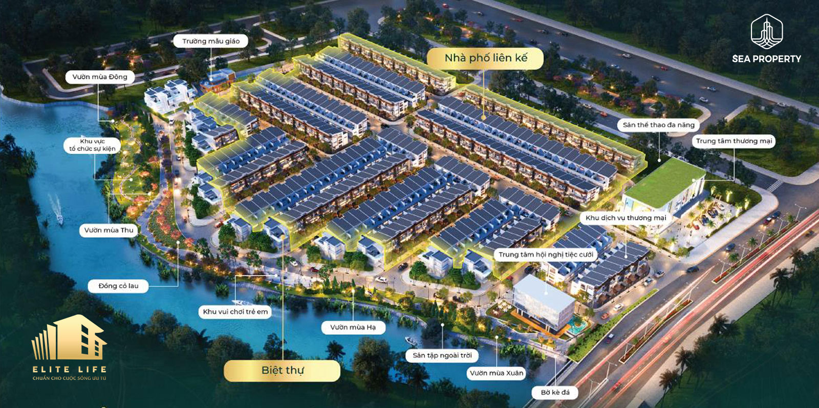 Nhà phố Elite Life Long Hậu Cần Giuộc