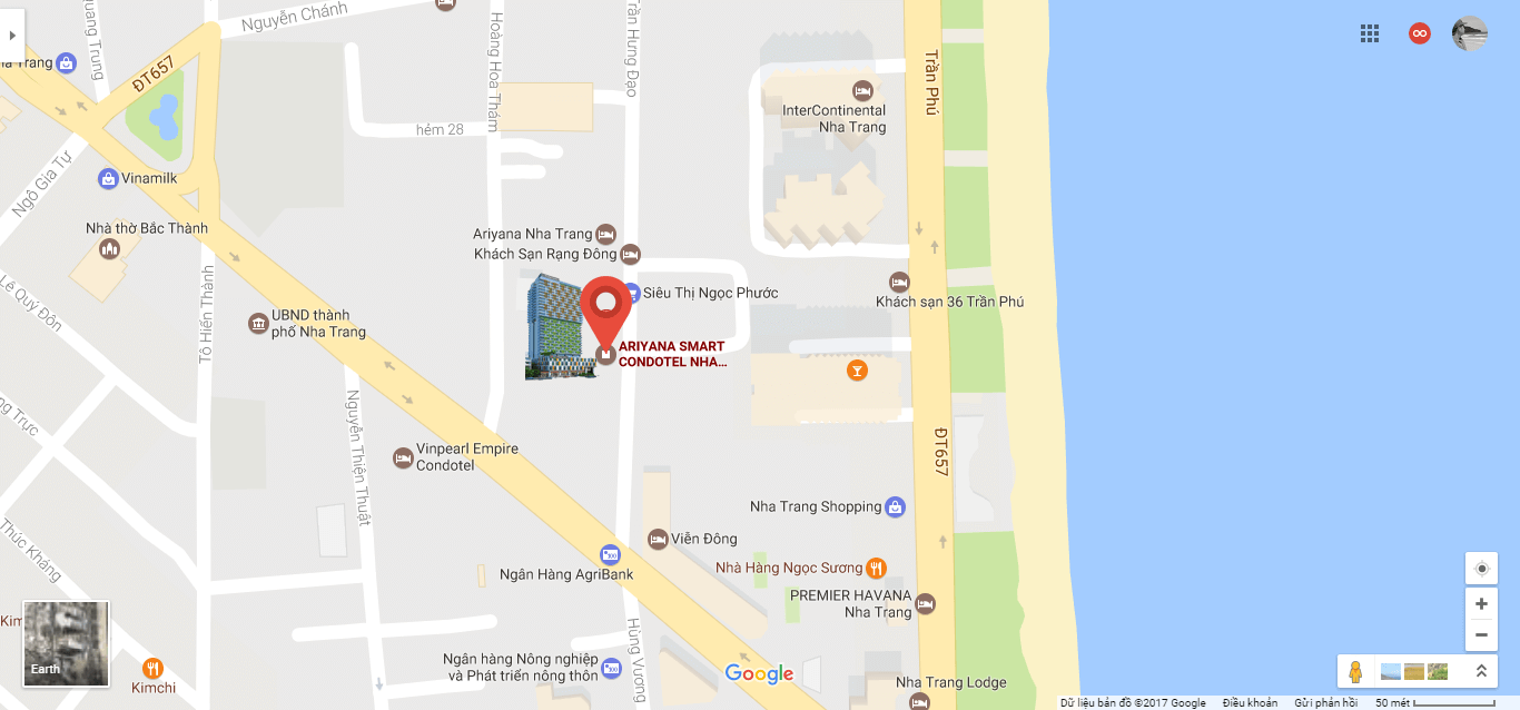 Vị trí Ariyana Smart Condotel Nha Trang 