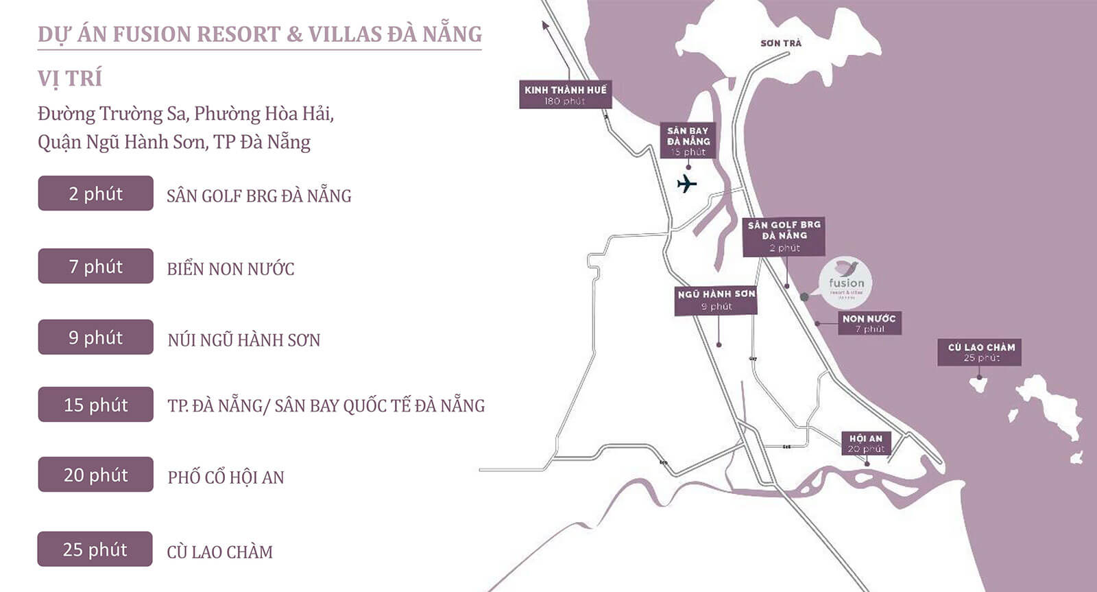 Vị trí dự án Fusion resort & villas Đà Nẵng