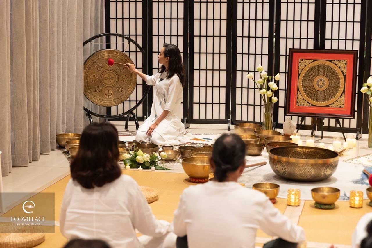 Khu vườn âm thanh Blue Zones tại Ecovillage Saigon River được thiết kế độc quyền dành cho cư dân 