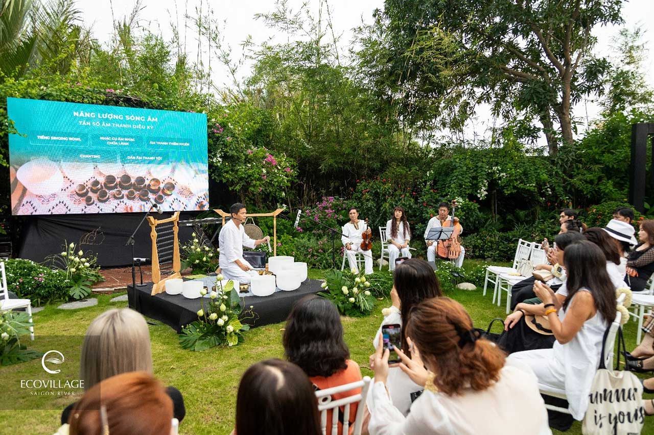 Khu vườn âm thanh Blue Zones tại Ecovillage Saigon River được thiết kế độc quyền dành cho cư dân