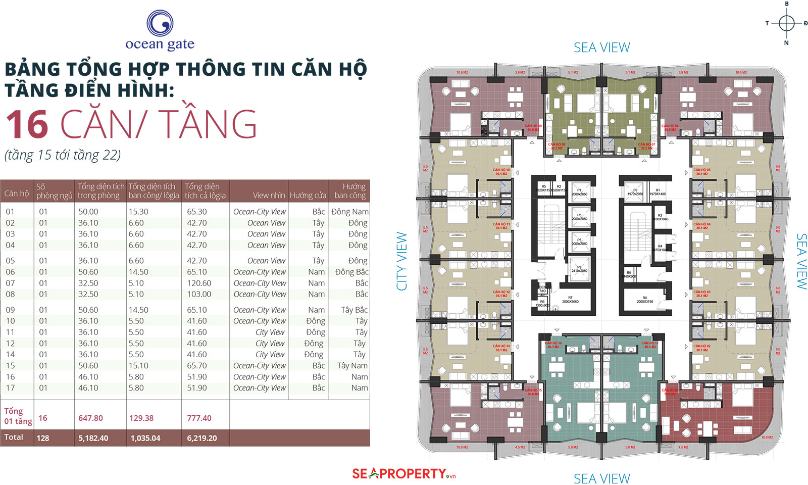 Mặt bằng Ocean Gate Hotel & Residence Nha Trang