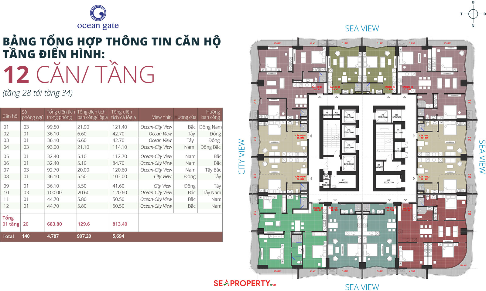 Mặt bằng Ocean Gate Hotel & Residence Nha Trang