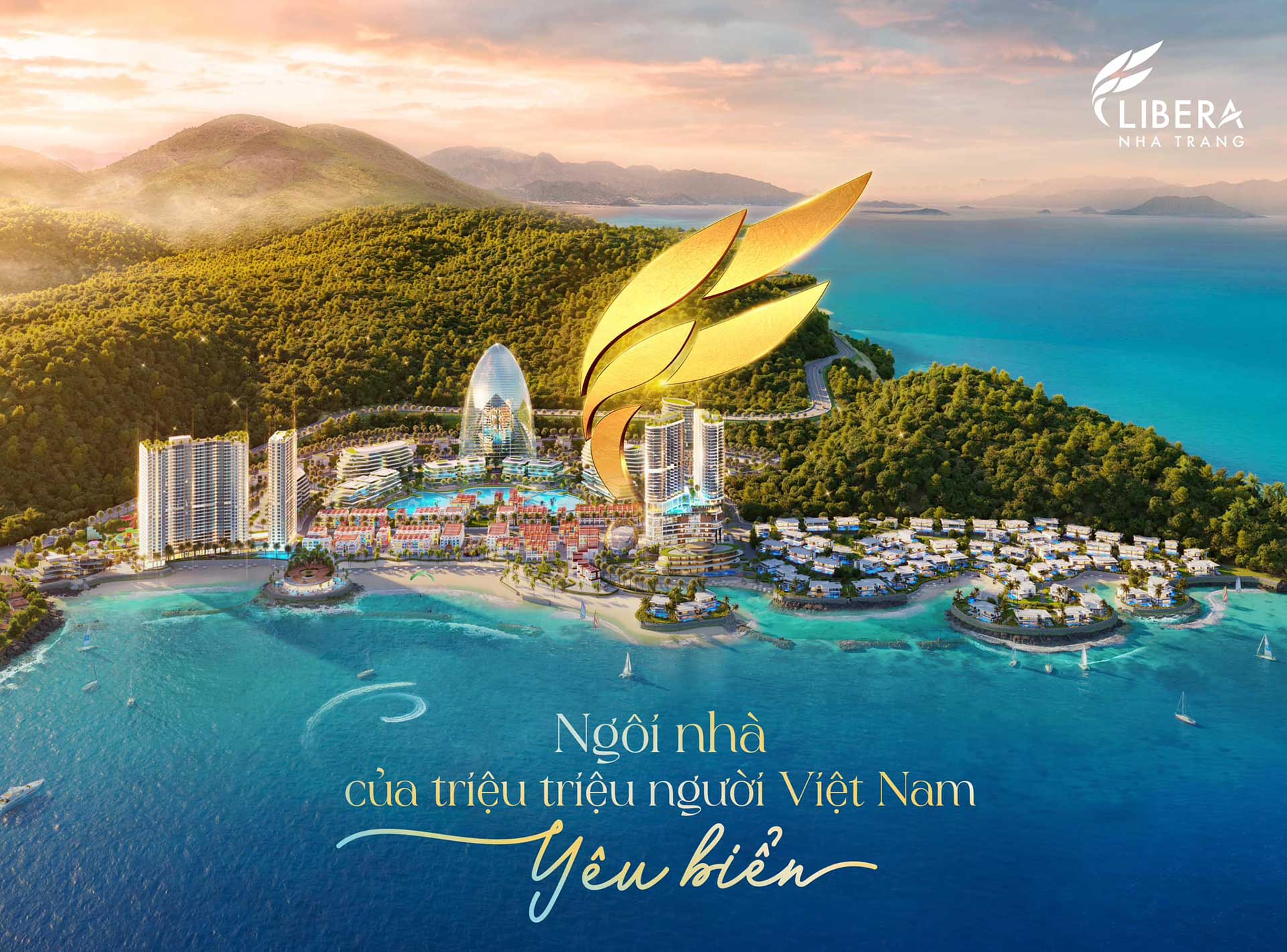 Libera Nha Trang quy mô 44ha, ôm trọn vịnh biển thiên đường, thắp sáng cả hải trình phía Bắc Nha Trang.