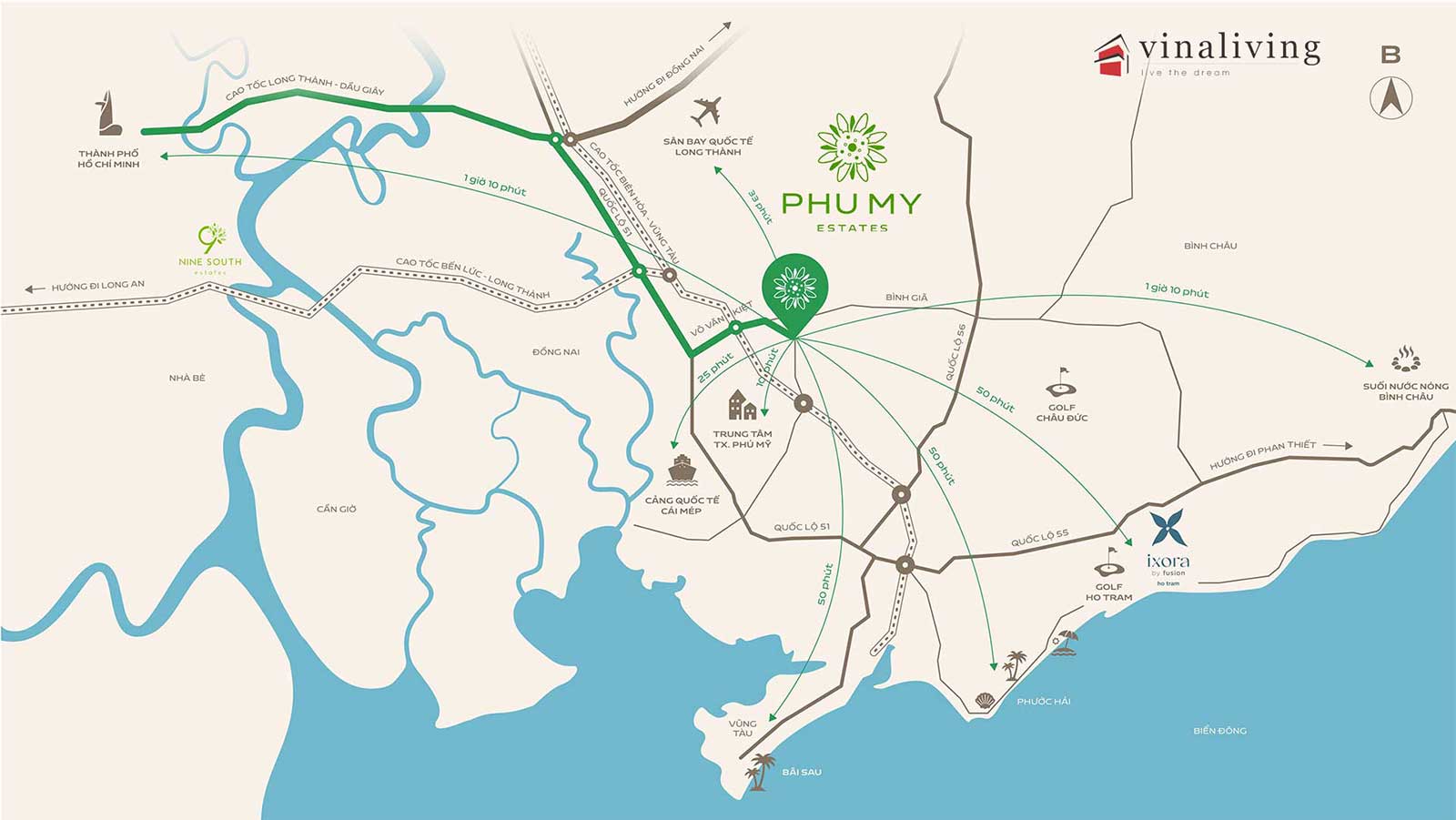 Vị trí Phu My Estates – Khu dân cư Vũ Việt